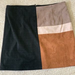 Faux suede skirt